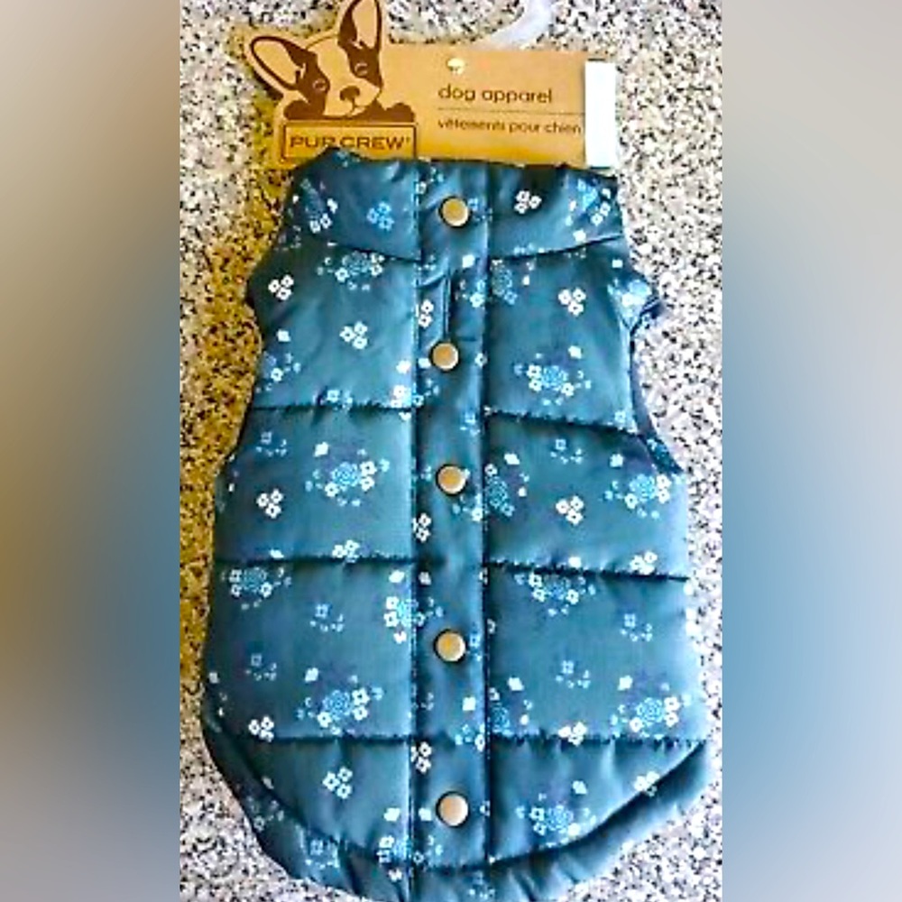 Pup Crew Quilted Puffer Jacket for Dogs Sz XL NWOT